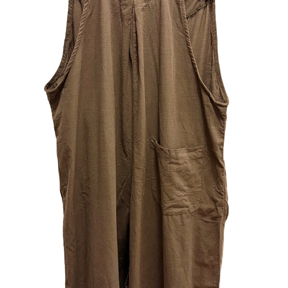 NATURAL LIFE Brown Embroidered Wide-Leg Jumpsuit - Picture 9 of 9
